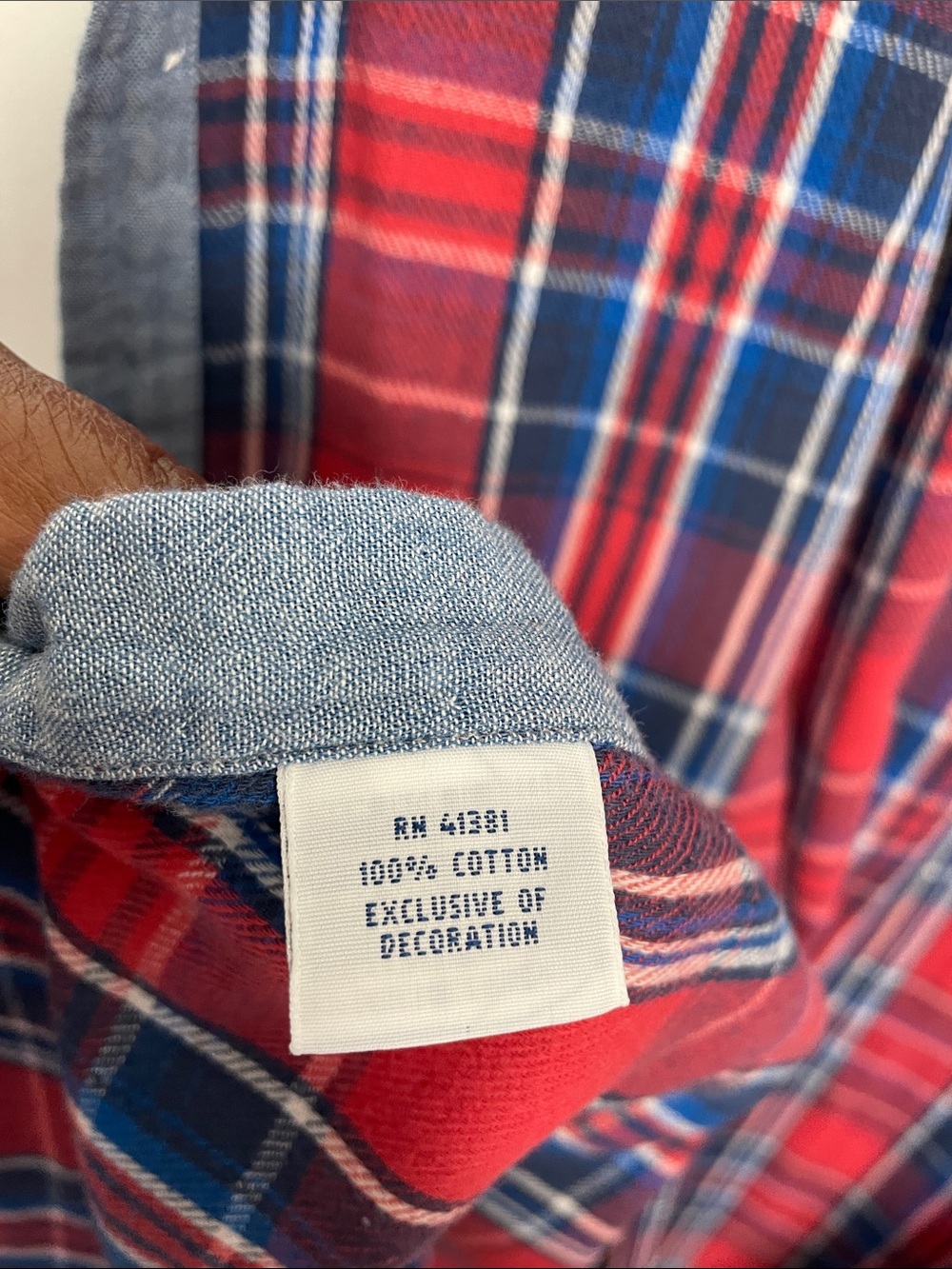 Ralph Lauren Blue Plaid Lining Lumberjack Flannel Men 2XLT Button-Down Shirt - Picture 8 of 9
